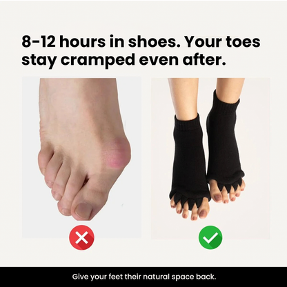 TOEALIGN™ Foot Alignment Socks — Black
