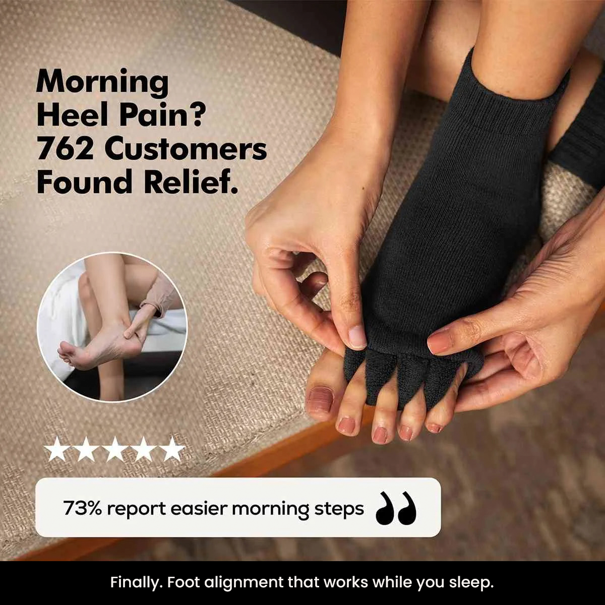 TOEALIGN™ Foot Alignment Socks — Black