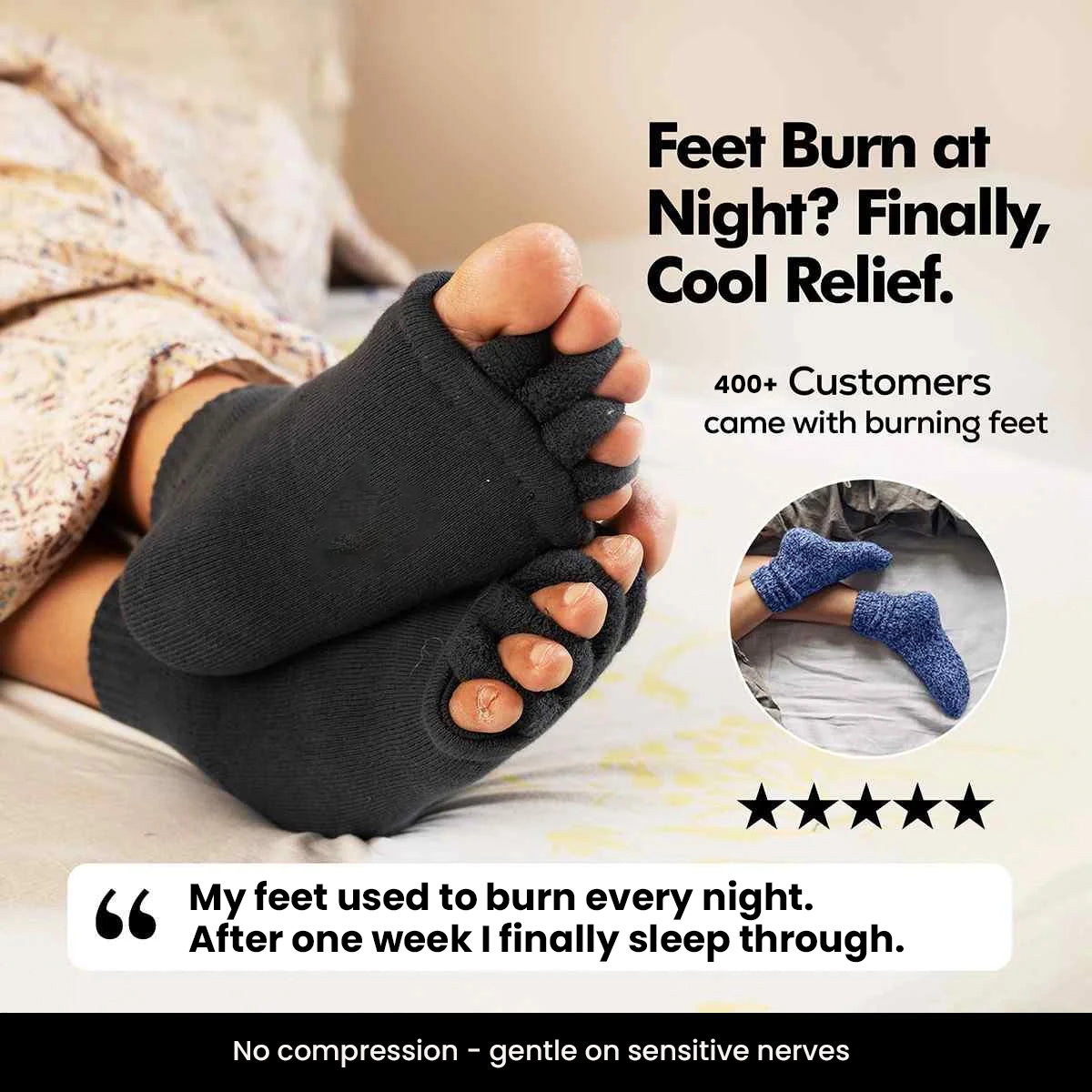TOEALIGN™ Foot Alignment Socks — Black